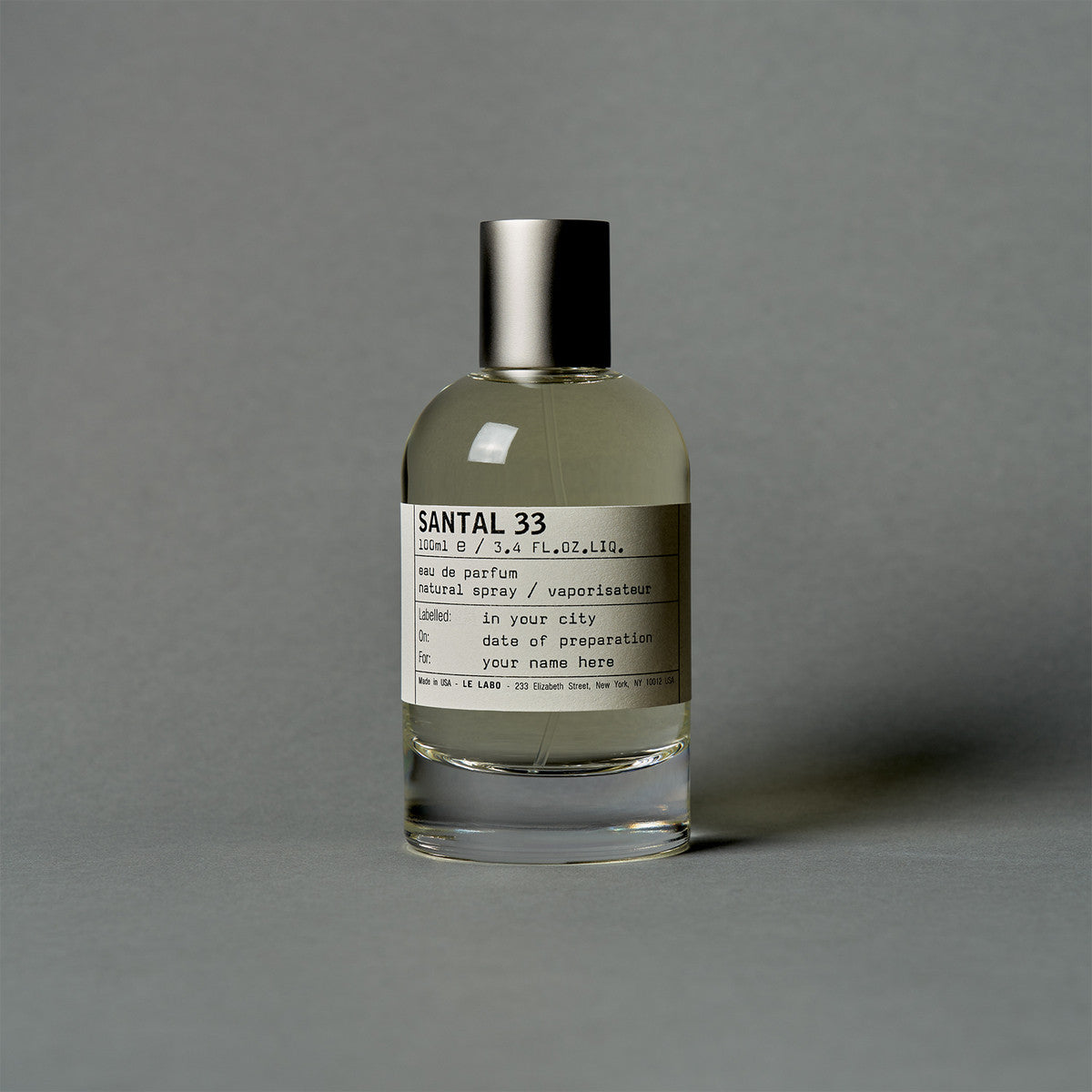 LE LABO GRASSE - NEW YORK SANTEL 33 EAU DE PARFUM 3.4 OZ/ 100 ML