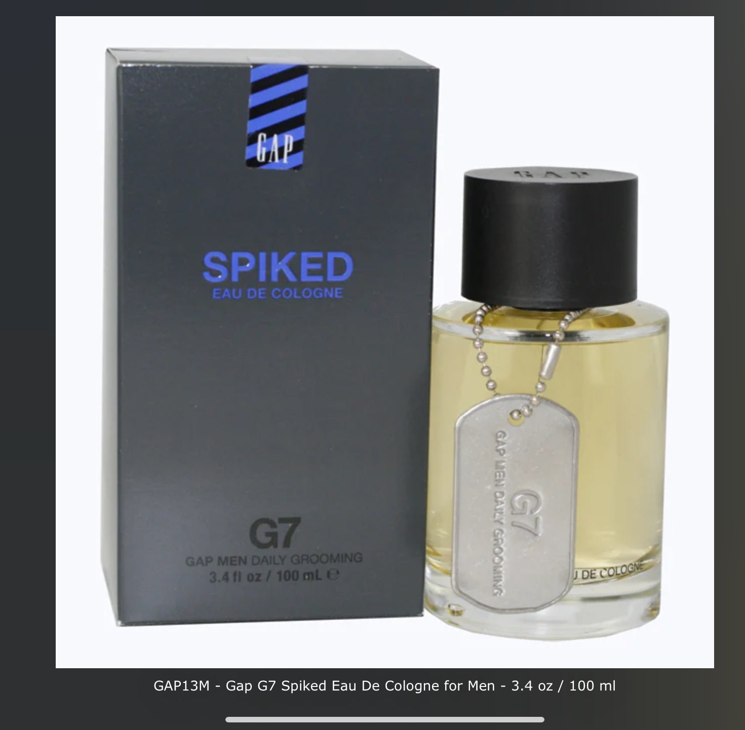 G7 SPRIKED EAU DE TOILETTE BY GAP 3.4 OZ / 100 ML