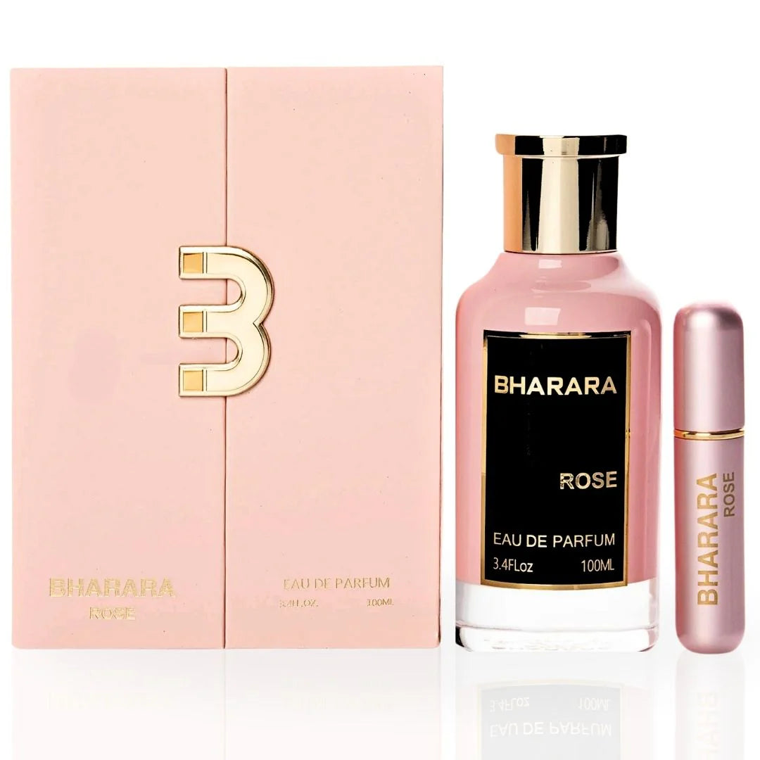 3 PIECE FRAGRANCE GIFT SET- Bharara Rose + Champagne Pink + Essence 3-Piece Perfume Gift Set