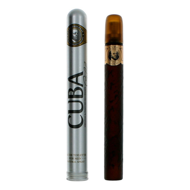 CUBA ORIGINAL BY: PARFUMS DES CHAMPS GOLD EAU DE TOILETTE FOR MEN 1.7 OZ/ 35 ML