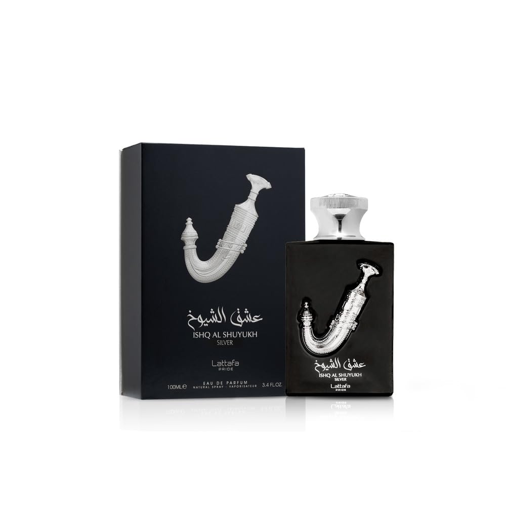 Perfumes Ishq Al Shuyukh Silver for Unisex Eau de Parfum Spray, 3.4 Ounce BY LATTAFA