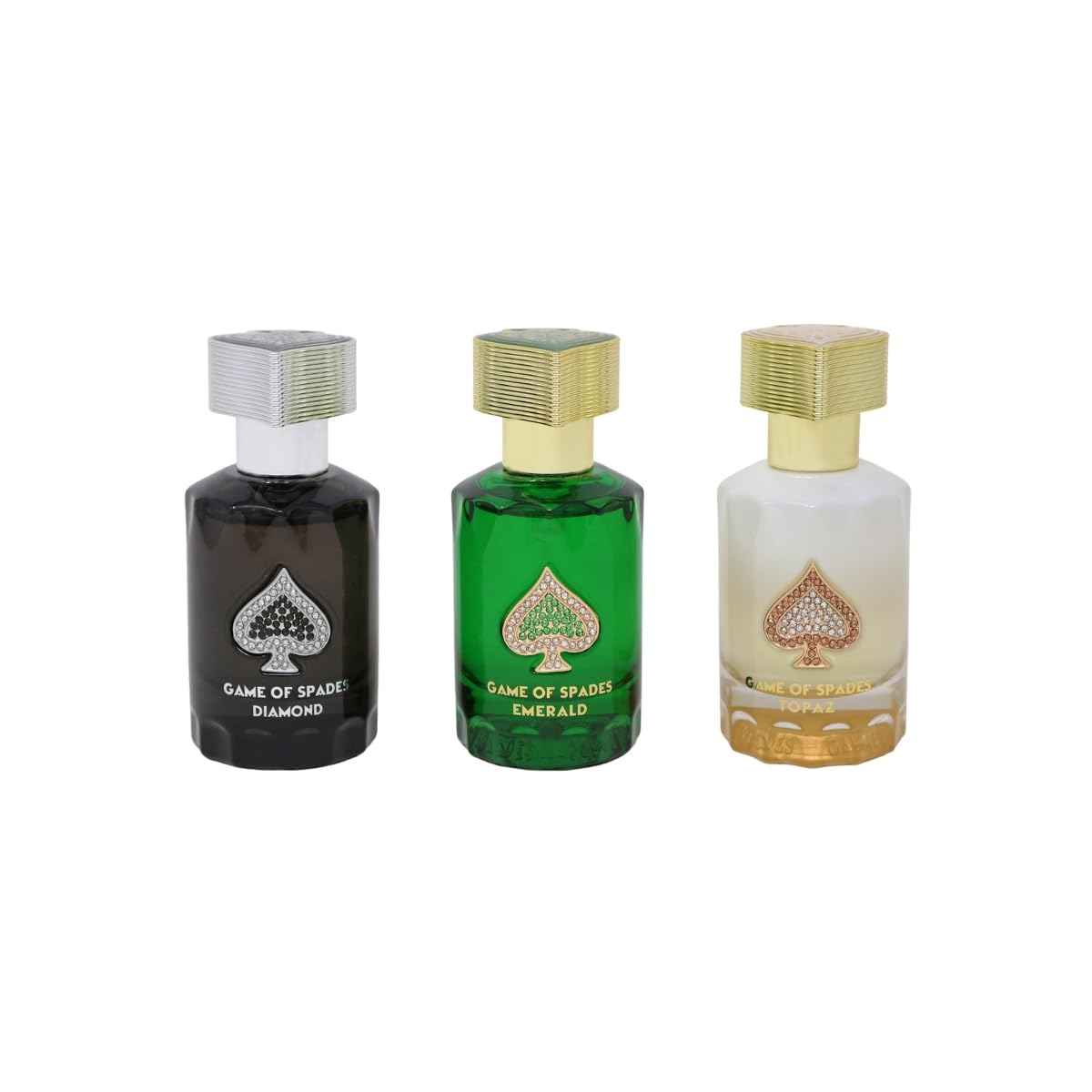 Jo Milano Game of Spades TOPAZ, EMERALD and DIAMOND 3 pcs 30ml Parfum spray Diamond Collection SET