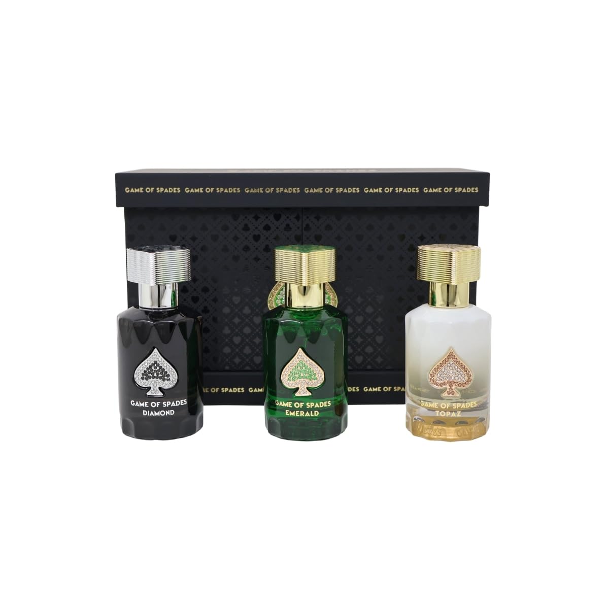 Jo Milano Game of Spades TOPAZ, EMERALD and DIAMOND 3 pcs 30ml Parfum spray Diamond Collection SET