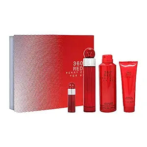 360 RED PERRY ELLIS FOR MEN EAU DE TOILETTE SPRAY 3.4 OZ/ 100 ML 4 PIECE SET