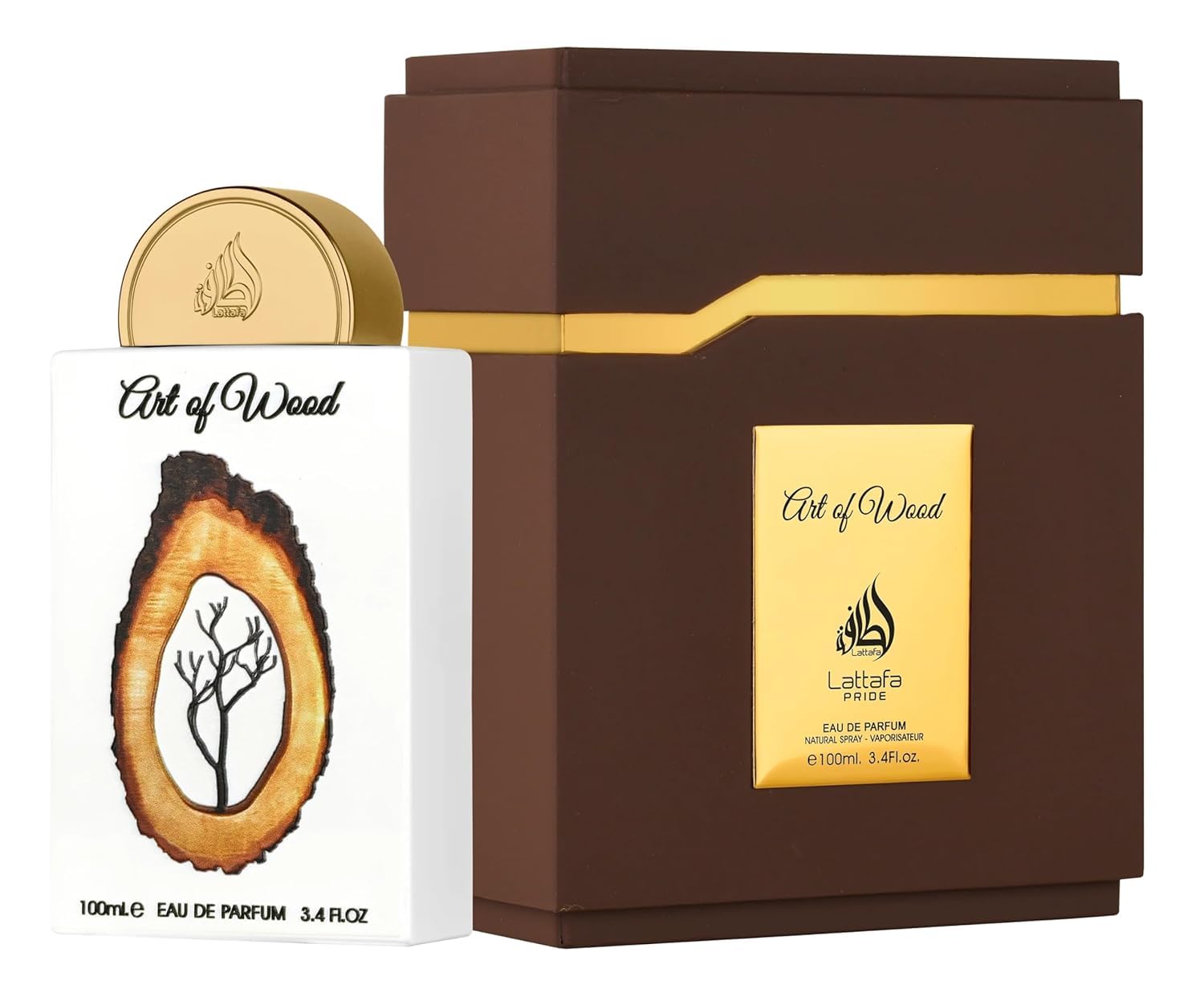 Lattafa Pride Art of Wood for Unisex Eau de Parfum Spray, 3.4 Ounce / 100 Ml