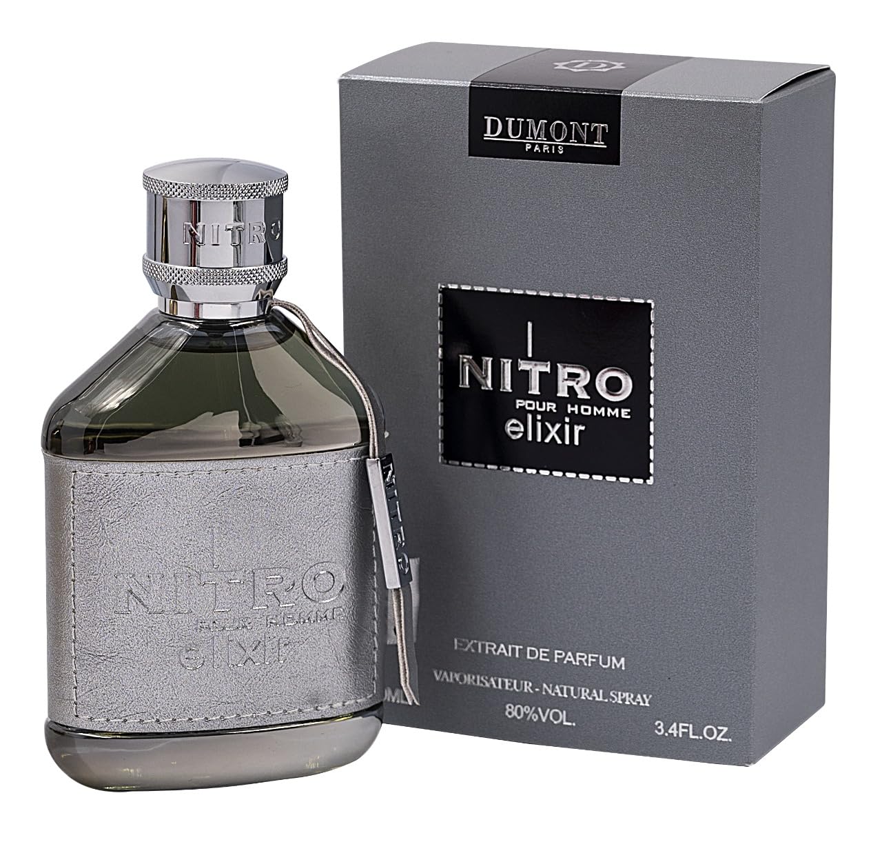 Dumont Nitro Elixir 3.4 Fl Oz Extrait De Parfum for Men – Bold Elegant Sensual Fragrance – Premium Long Lasting Scent