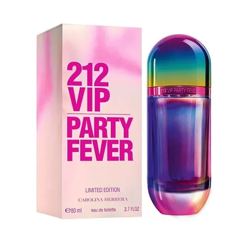 212 VIP PARTY FEVER BY CAROLINA HERRERA, LIMITED EDITION 2.7oz EDT WOMEN