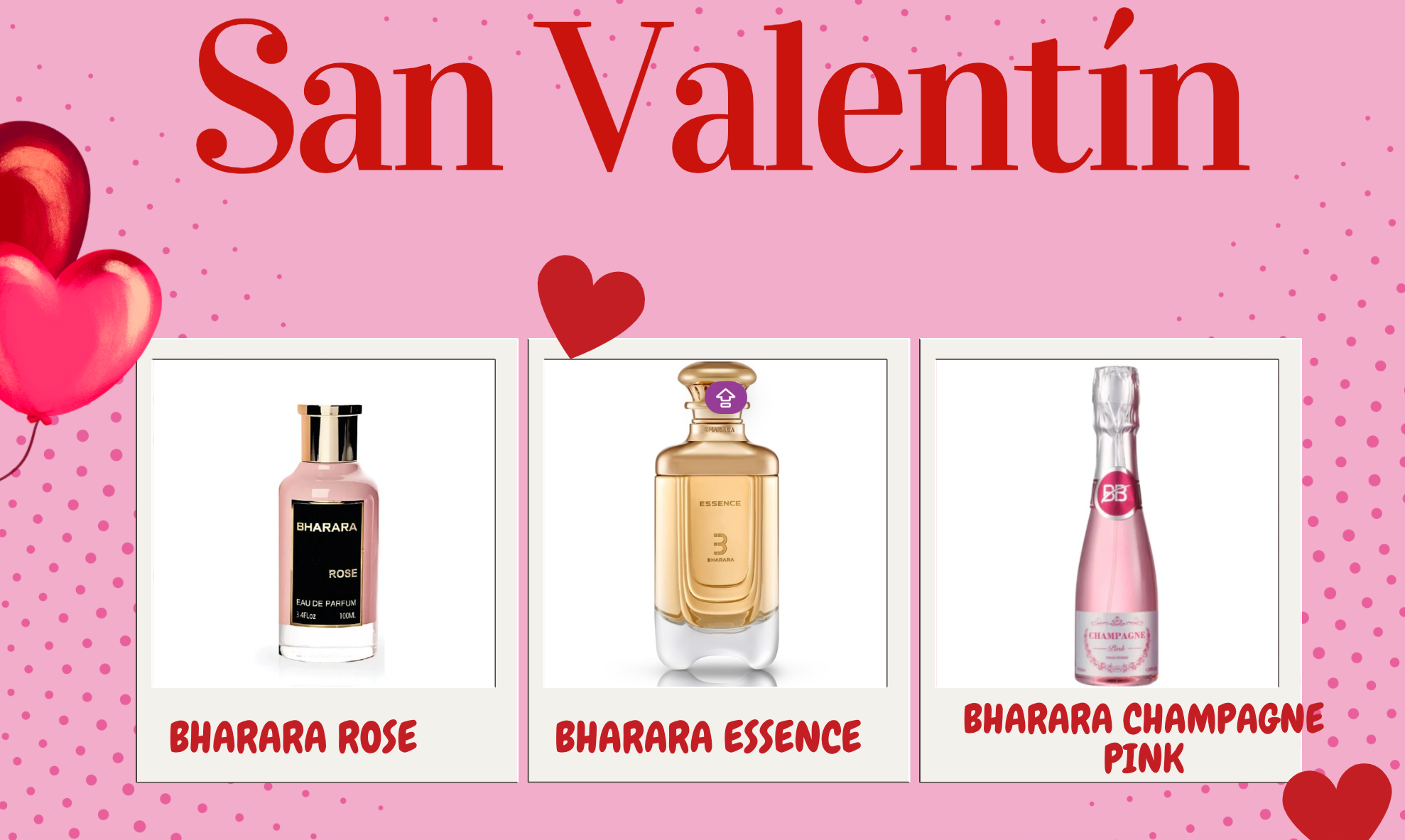 3 PIECE FRAGRANCE GIFT SET- Bharara Rose + Champagne Pink + Essence 3-Piece Perfume Gift Set