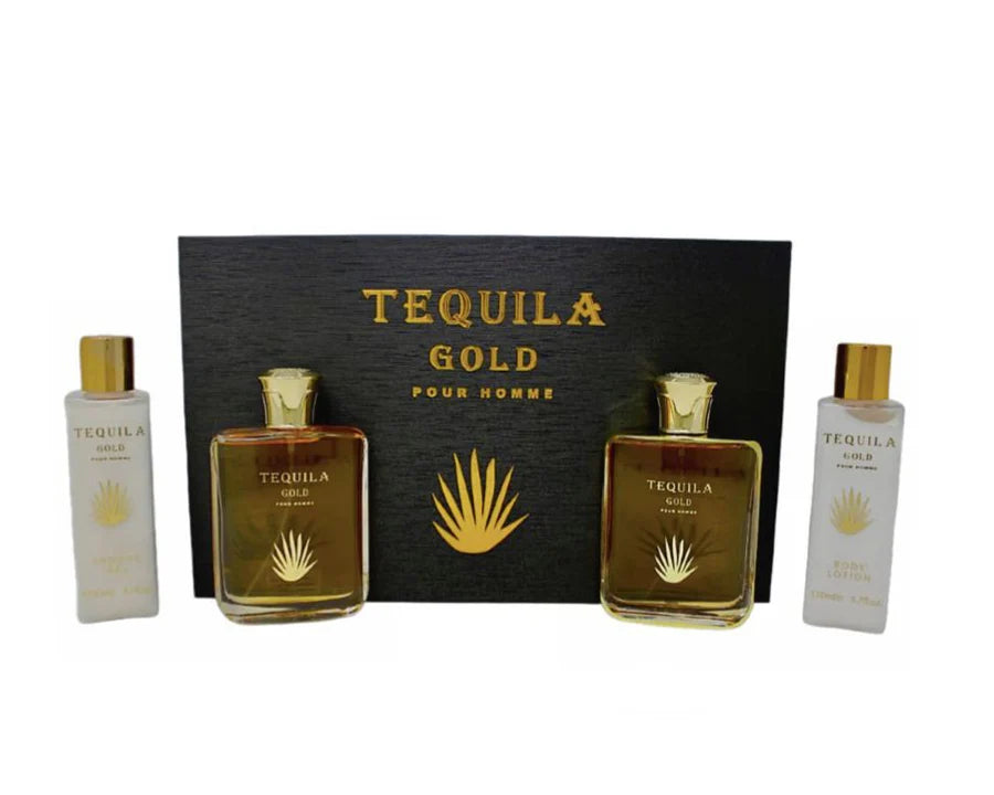 TEQUILA GOLD POUR HOMME 4 PEICE GIFT SET