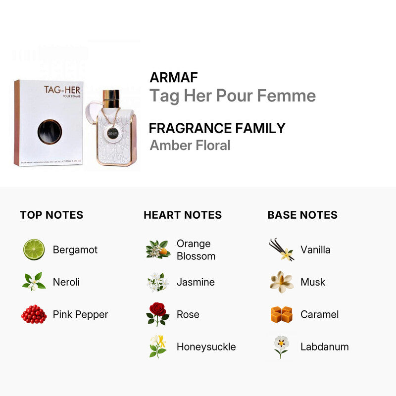 TAG HER POUR FEMME ARMAF EAU DE PARFUM 100 ML 3.4 FL OZ