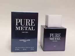PURE METAL FOR MEN EAU DE TOILETTE BY: KAREN LOW 3.4 OZ/ 100 ML