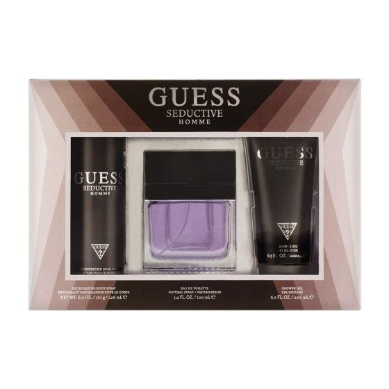GUESS SEDUCTIVE HOMME EAU DE TOILETTE BY: GUESS 3 PEICE SET