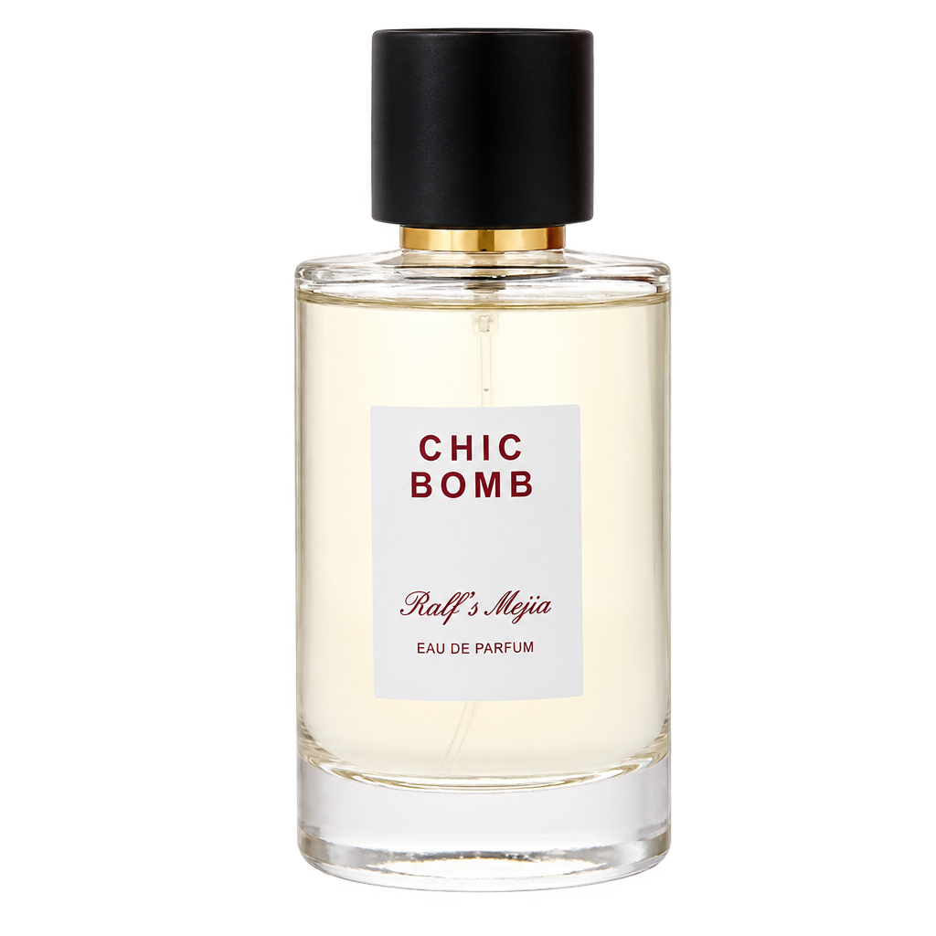 Chic Bomb perfume bottle on a transparent background