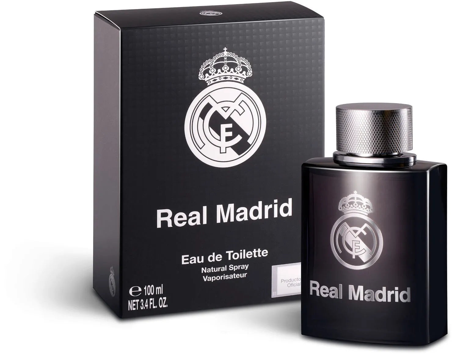 REAL MADRID BLACK EAU DE TOILETTE NATURAL SPRAY 3.4 OZ/ 100 ML