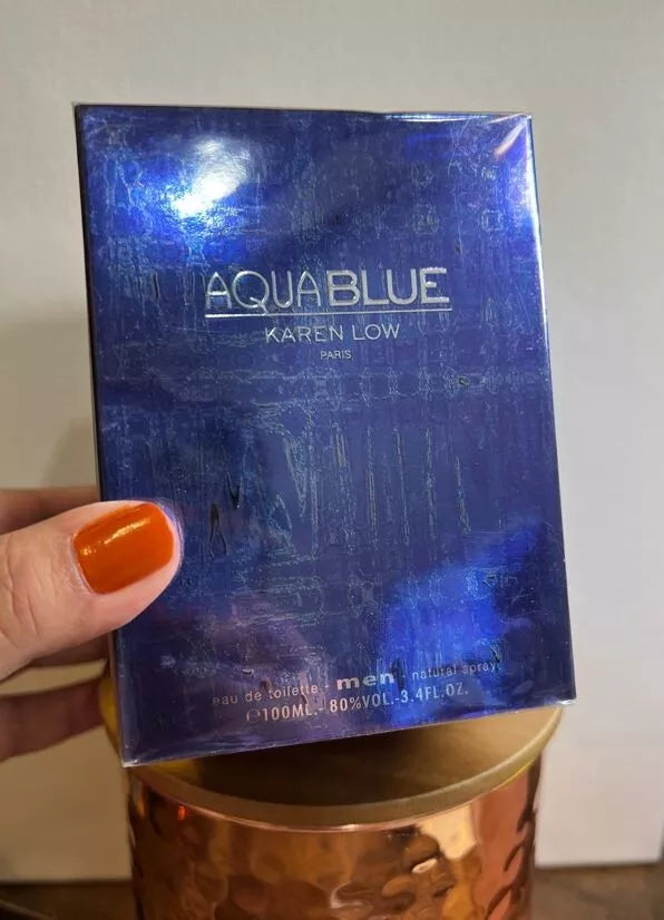 AQUA BLUE KAREN LOW PARIS EAU DE  TOILETTE MEN 3.4 OZ/ 100 ML