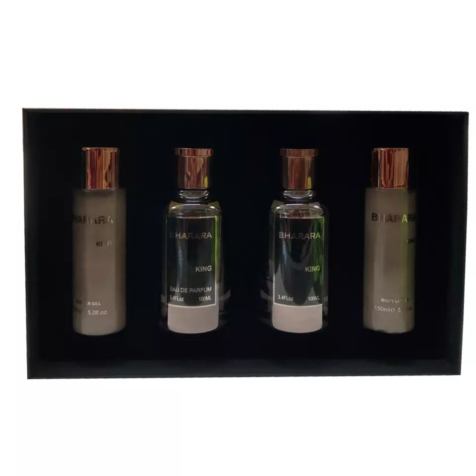 BHARARA KING EAU DE PARFUM BY: BHARARA 3.4 OZ/ 100 ML 4 PIECE GIFT SET
