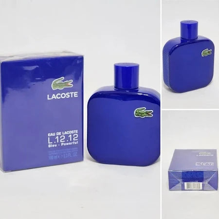 L.12.12 BLEU-POWERFUL BY LACOSTE 3.3OZ EDT MEN