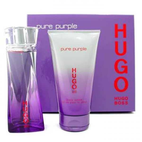 HUGO BOSS PURE PURPLE EAU DE PARFUM NATURAL SPRAY 3.0 OZ + BODY LOTION 5.0 GIFT SET