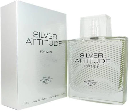 SILVER ATTITUDE FOR MEN 3.4OZ EDT MEN BY:DERAY PARIS