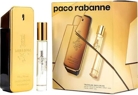 ONE MILLION BY PACO RABANNE SET TRAVELER EXCLUSIVE (0.68OZ) 3.4OZ MEN
